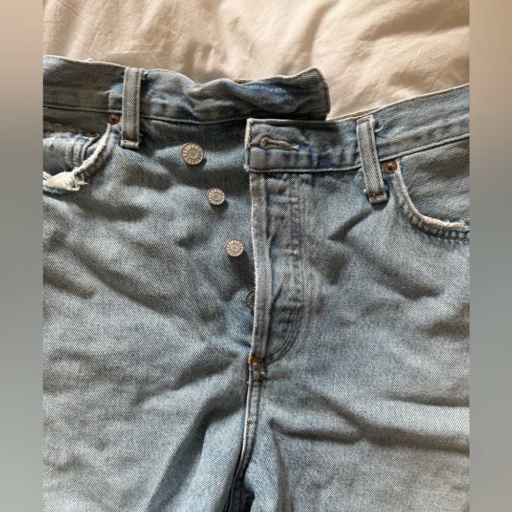 Agolde criss cross jean shorts - Picture 6 of 8